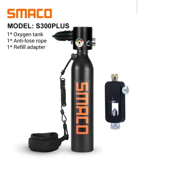Smaco S300 Екипировка за гмуркане с акваланг Обем 0,5 л Време за 10 мин. Комплект за гмуркане Лесно да използвате бутилка за гмуркане с акваланг Кислород