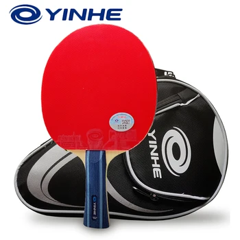 Ракета за тенис на маса Yinhe 07B 5 Дървена Ракета за Пинг-Понг Еластична Гумена с Одобрен от ITTF Бърза Атака с Линия
